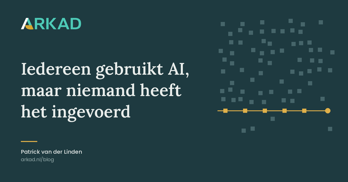 Iedereen gebruikt AI, maar niemand heeft het ingevoerd